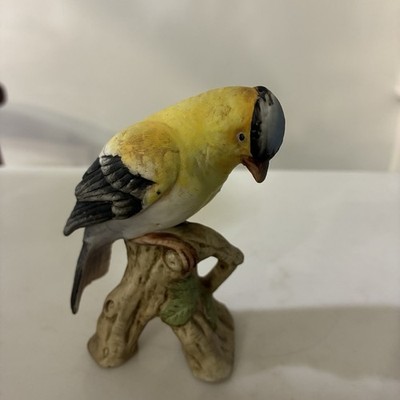 lefton gold finch Yellow Bird Figurine VTG