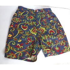 Vintage Maverick Floral Shorts Colorful Cowgirl Festival Size 11/12 READ