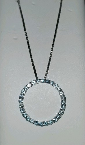 Kay Jewelers 10k White Gold blue topaz 