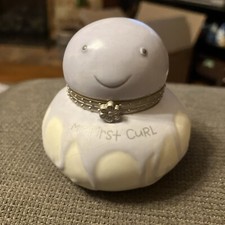 Vintage Hallmark My First Curl  Octopus Porcelain Hinged Ceramic Trinket Box