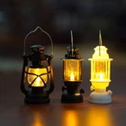 4Pcs Retro Lantern Kerosene Lamp Model 1:6 Scale Dollhouse Miniatures Garden