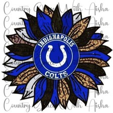 Sublimation Transfer Print Colts Sunflower Ready To Press Heat Transfer