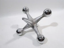 Midcentury Chrome Jack Jax Bookend Design Line Bill Curry Era a