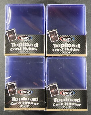 100 BCW Premium Toploaders Card Holders - 4 Packs Of 25 For Trading Cards