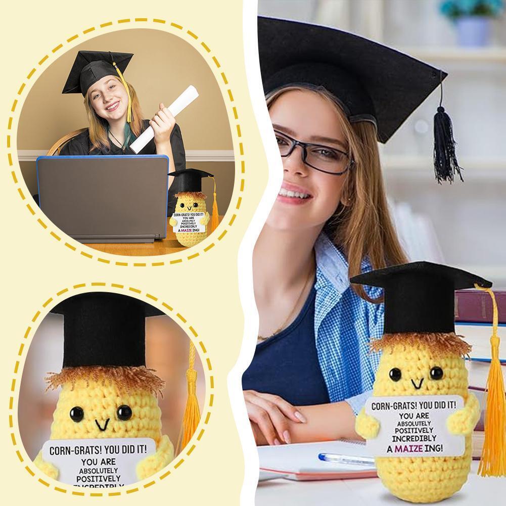 Graduate Corn Funny Gifts Congrats Grad Plush Corn Removable Graduation Cap Graduate ...