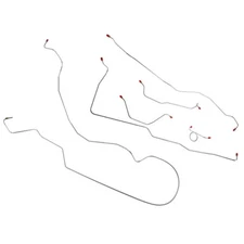 Classic Tube Brake Line Kit Complete Original Steel Standard Drum Dual Exhaus...