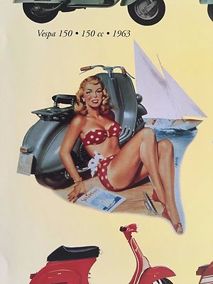 THE HISTORY OF VESPA BY PIAGGIO,RARE AUTHENTIC 1999 POSTER | eBay