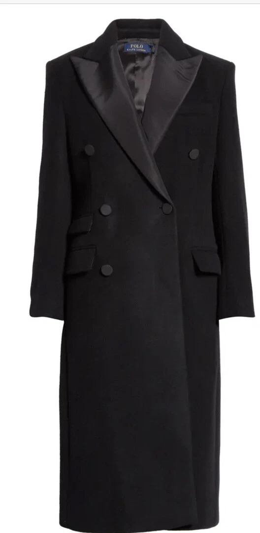 Ralph lauren black coat womens sale