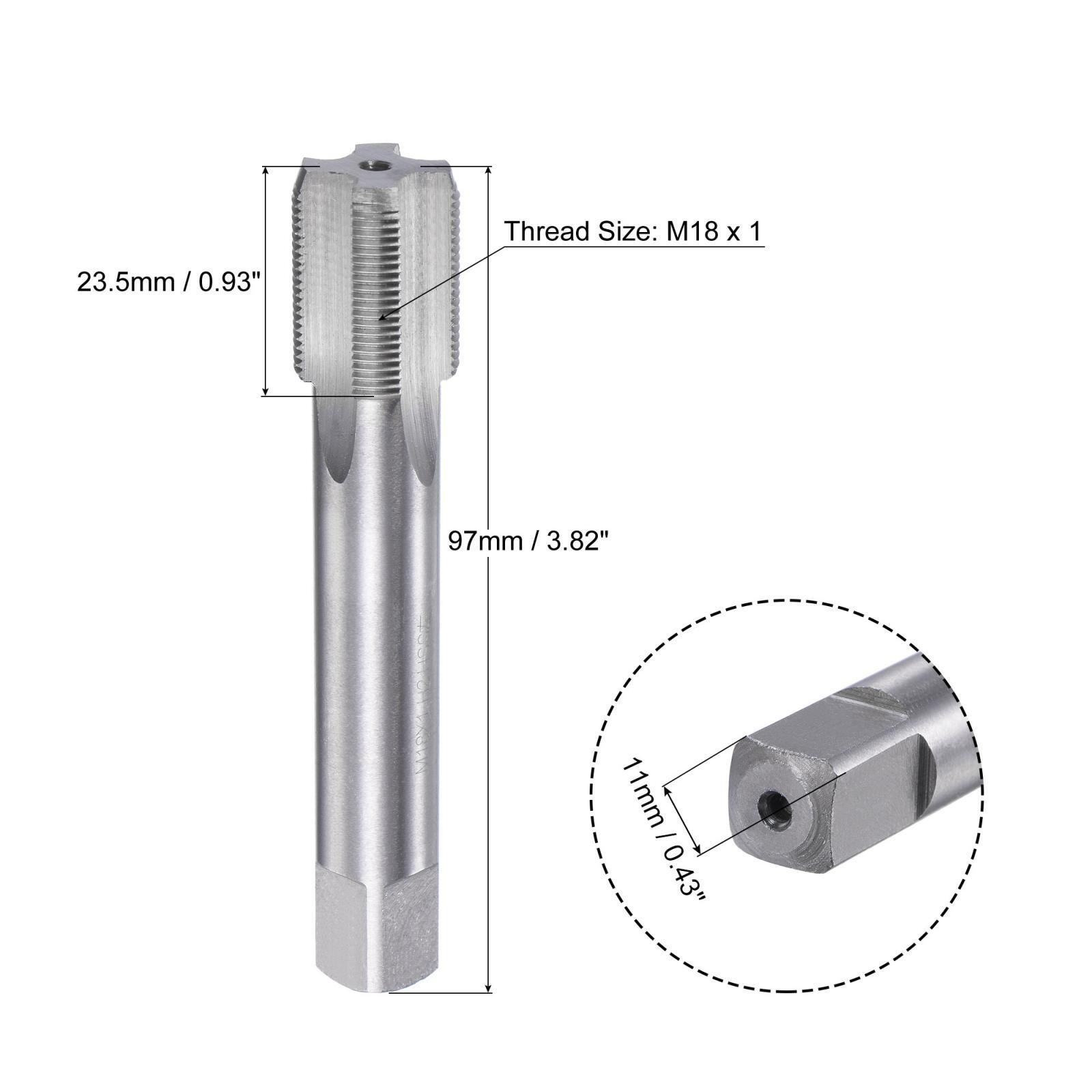 Taraud Machine HSS M8 X 0,75 Filet à Gauche - Acier Rapide Non Revêtu - 3 Cannelures Droites - Pour Métaux Et Plastiques