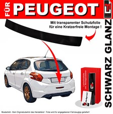 Lackschutzfolie Ladekantenschutz für Peugeot 208 (I) 2012-2019 Schwarz glanz
