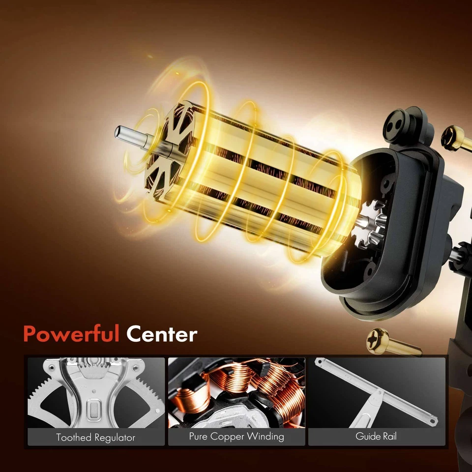 Regulador de ventana eléctrico eléctrico de pasajero trasero para Toyota Sequoia 2001-2007 SUV Foto 3 de 4