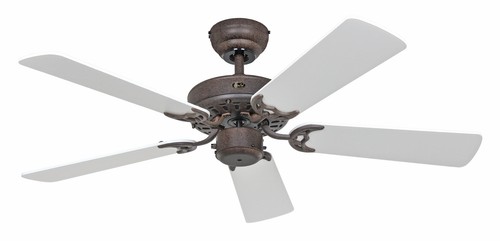 Ceiling Fan Small Living Room Fan Vintage Classic Royal Braun White 103 CM - Picture 2 of 3