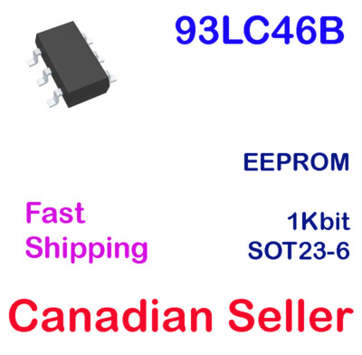 Lot of 2/5pcs 93LC46 EEPROM 1Kb Microwire 2MHz Serial Memory SOT-23-6 Microchip