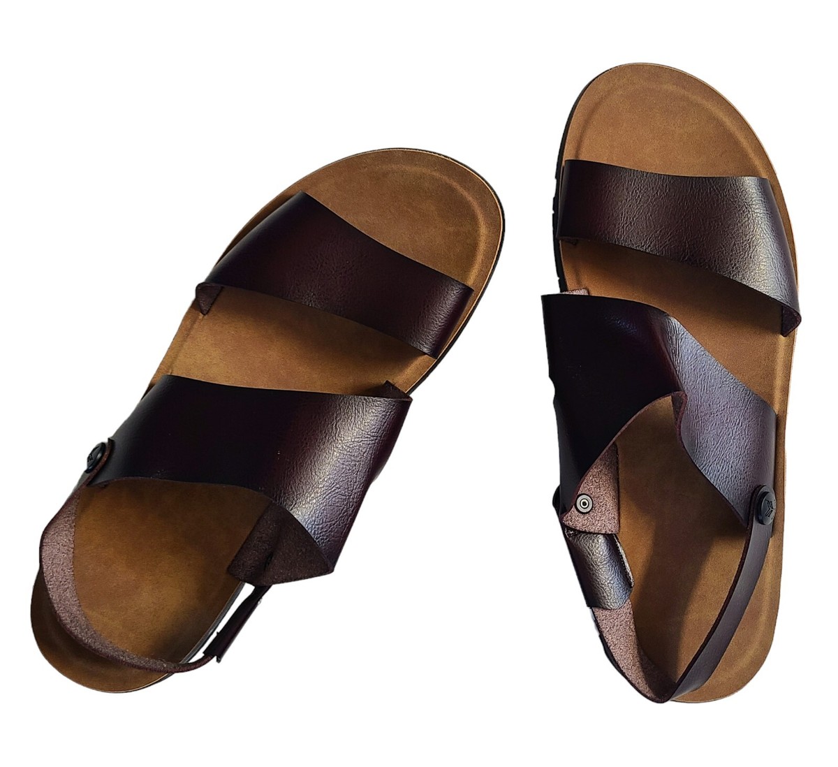HUOHULI Mens Sandals Leather Comfort Outdoor Slide Sandals Amazon.com | HUOHULI Men main image 3