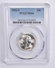 MS66 1953-S Washington Quarter 25c PCGS Blue Lbl