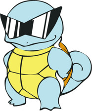 temporary tattoo - Set of two wrist size Squirtle approx. 1.5" each