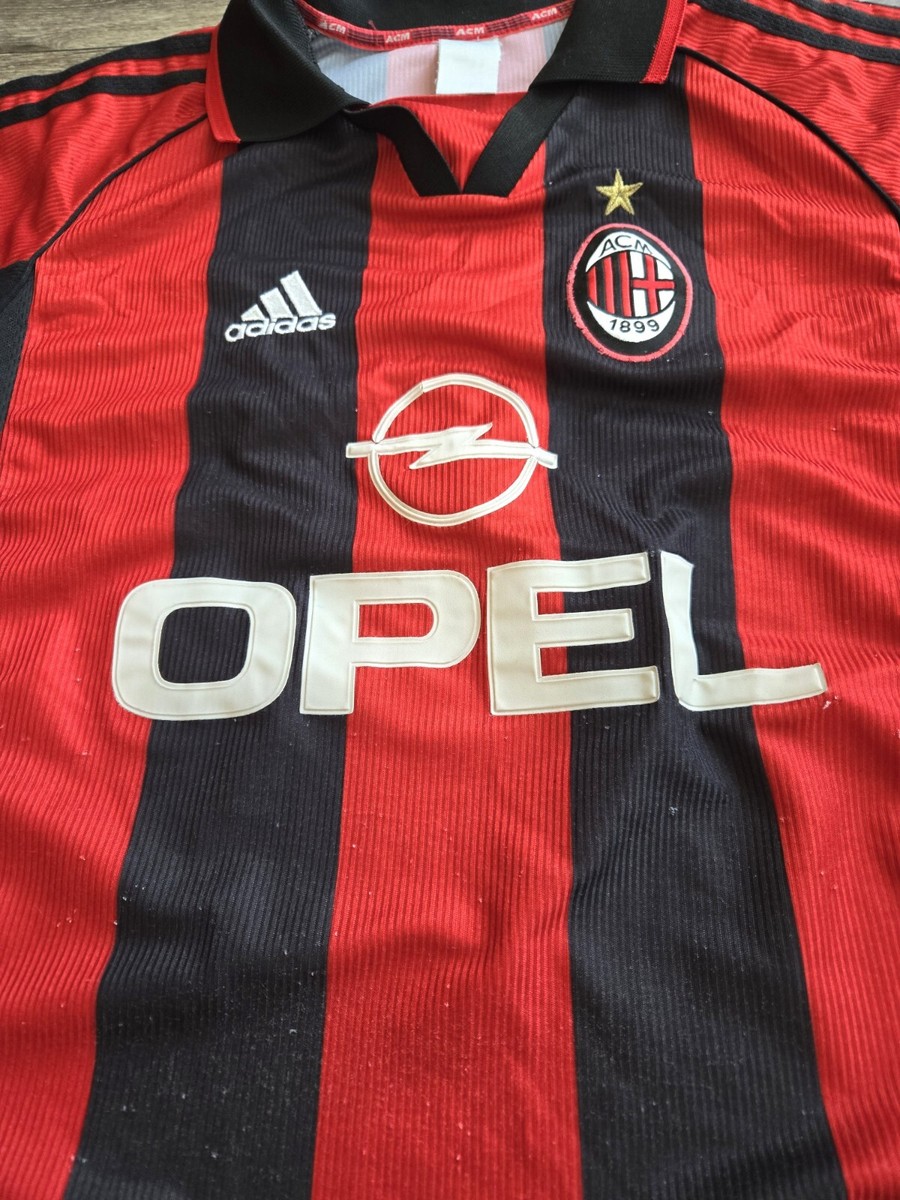 Adidas AC Milan 1998-1999 Home Soccer Calcio Jersey Mens