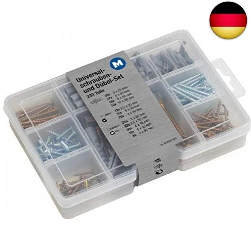 Metafranc Schrauben- und Dübel-Sortiment 233-teilig - Universal 