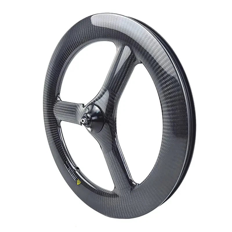 1PCS Folding Bicycle 16inch 349 3 Spokes Carbon Front Wheel Disc Brake Hub - Image 3 of 4