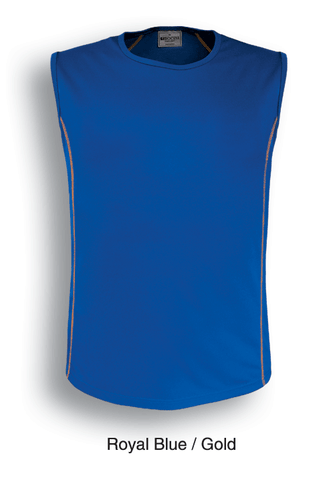 3PCX MENS SINGLET TANK 100% POLYESTER COOL DRY BREATHABLE PANEL LINE SPORTS TANK - Picture 14 of 18