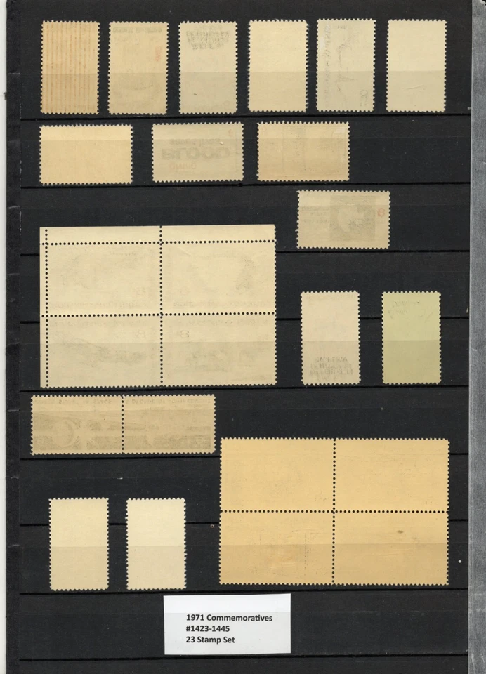 1971 U.S. Commemorative Year Stamp Set SC #1423-1445 MINT NH - Image 2 of 2