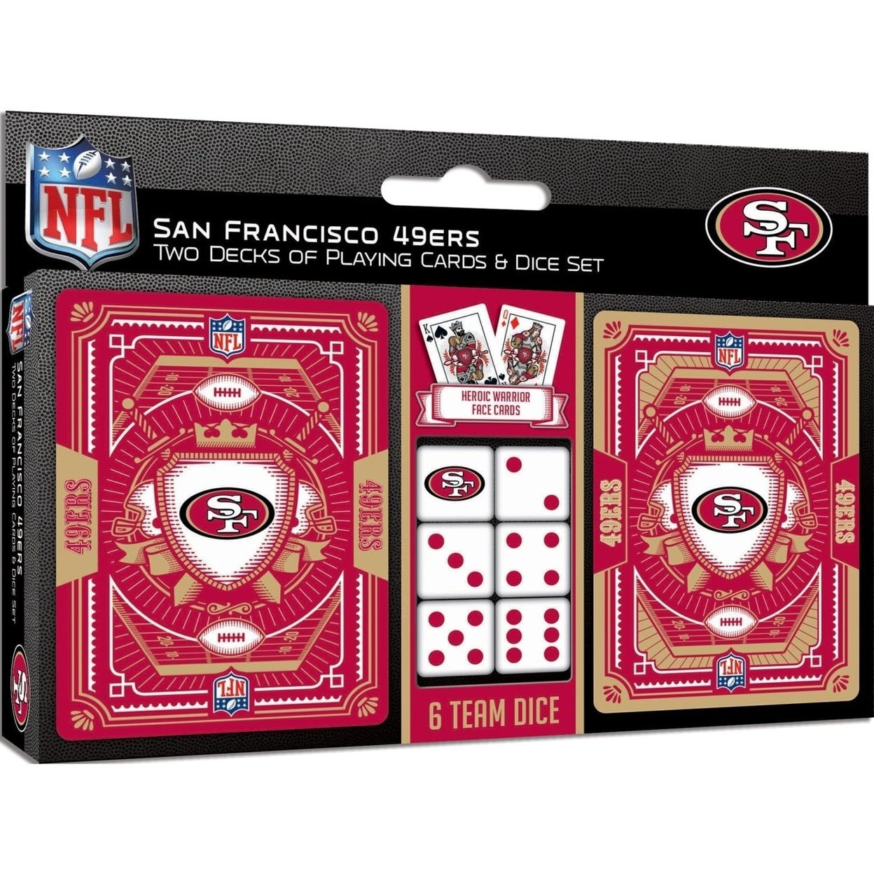 San Francisco 49Ers - 2-Pack Playing Cards And Dice Set