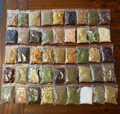 Wiccan Potion Spell Crafting Dried Herb Flower Botanical 7x10cm Bag YOU CHOOSE 