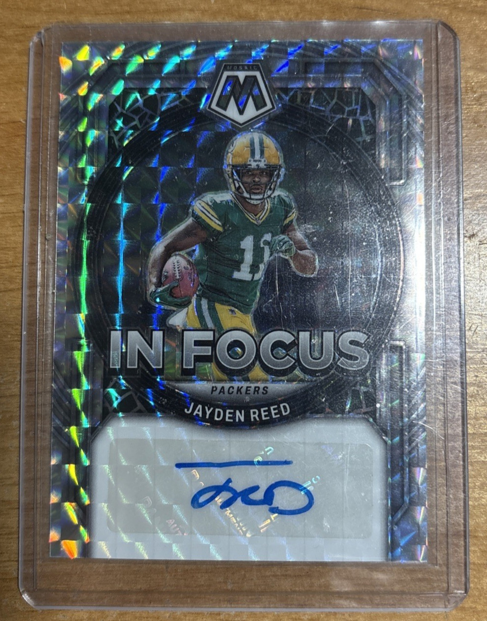 2023 Mosaic Prizm Jayden Reed In Focus Silver Rookie Auto #IF-JR