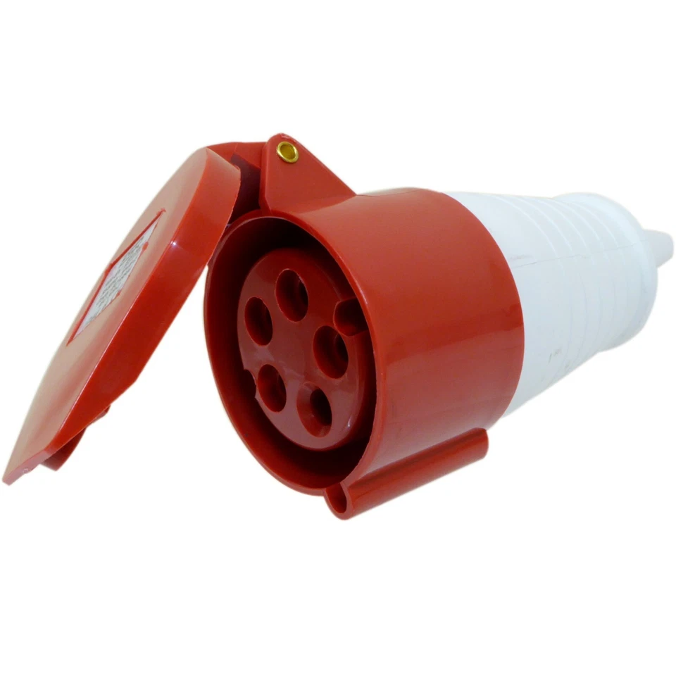 16 Amp 5 Pin Red Three Phase 415V CEE Industrial Connector IEC CEE Plug Socket - Image 4 of 4