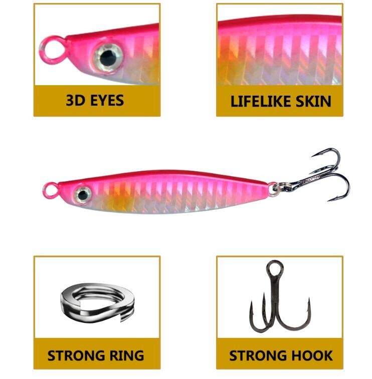 5PCS Metal Spoon Fishing Lures Sinking Spinnerbait 10.5g Bass Jigs Swimbait Hook - Image 2