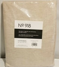 No. 918 Linen Blend Textured Sheer Rod Pocket Curtain Panel Ivory 54"x84"