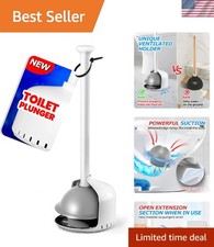 Toilet Plunger with Holder,Plungers for Bathroom with Holder,Heavy Duty Plung...