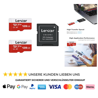 Lexar Micro SD 128GB 2er Pack UHS-I U3 A1 V30 C