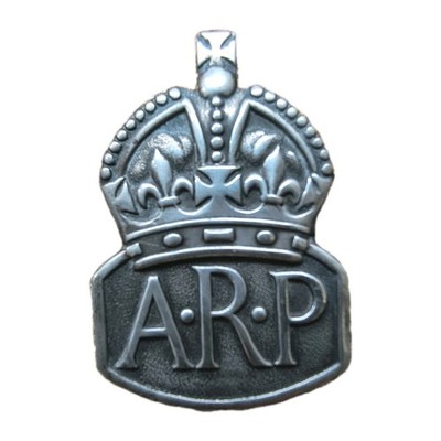 Solid Hallmarked Sterling Silver 1937 ARP (Air Raid Precautions) Vintage Badge