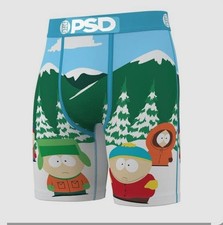New PSD South Park Bus Stop Kenny Eric Men's Underwear Boxer Briefs Size M New