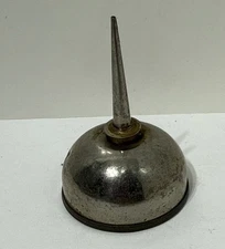 Vintage Chrome Sewing Machine Oil Can Empty 3" Tall Unmarked Rustic Decor