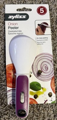 Zyliss Onion Peeler Kitchen Tool White Purple New Easy Peel Gadget