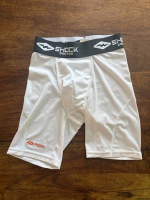 Shock Doctor Core Compression Shorts with Athletic Cup Pocket - White Size S New