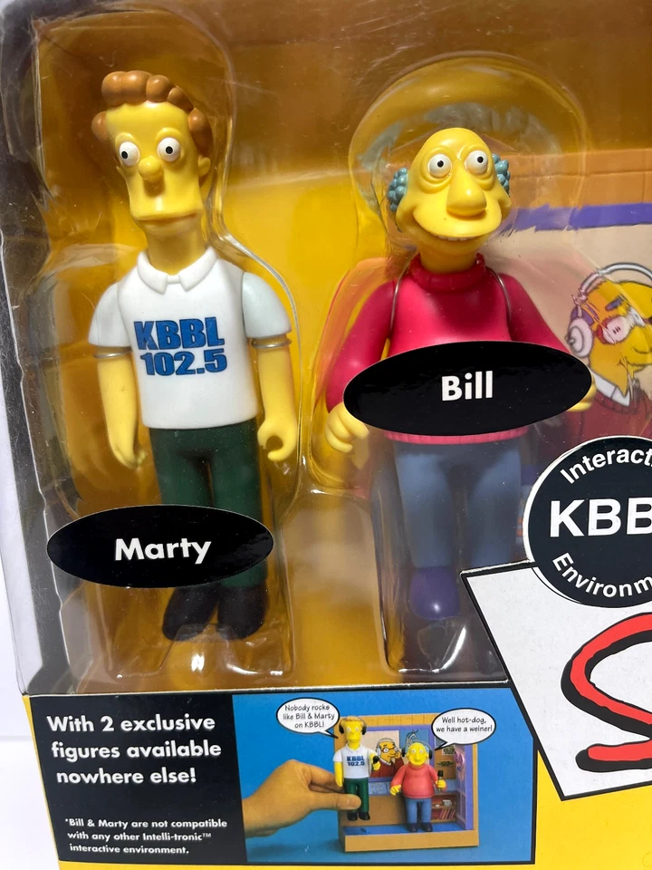 Juego Playmates WOS Simpsons - Estación de radio KBBL Marty Bill sin probar sin abrir Foto 3 de 4