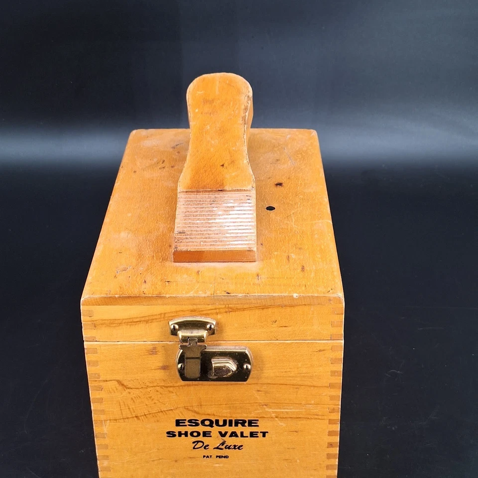 Caja de brillo de zapatos Esquire Valet De Luxe vintage Foto 3 de 4