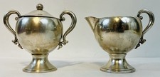 Antique Redlich & Co 175 Grams PURE Sterling Scroll Handle Sugar + Creamer 1366