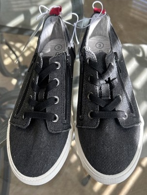 CAT & JACK Girls Black Lucian sneakers Double Zip Size 3