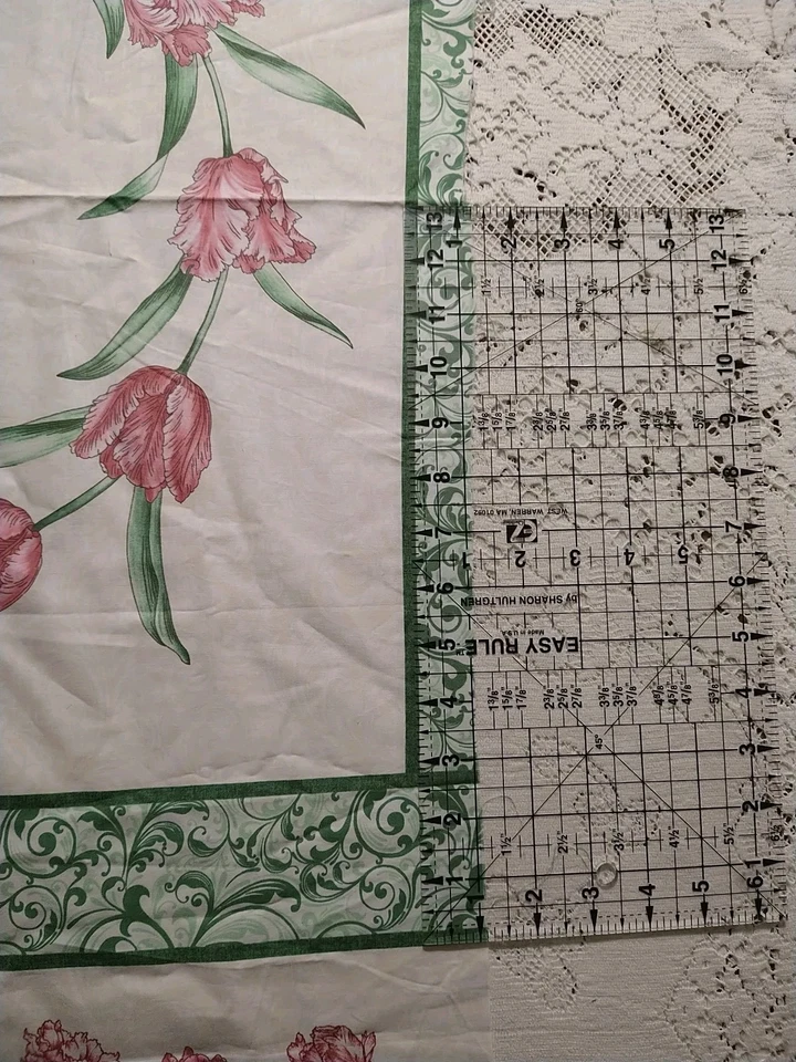 Benartex Evelyn's Etched Tulips Panel Quilt Sew Fabric Jackie Robinson 23x44" - Image 4 of 4