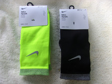 NWT Nike Spark dri fit crew socks, men's 8-9.5, 2 pair, black, yellow, 40, poly