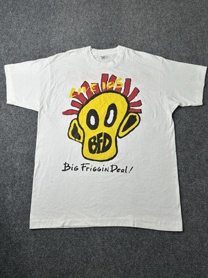 Mens Graphic Tee Big Friggin Deal Live 105 Concert 1995 White, Size XL