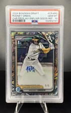 2024 Bowman Draft Rodney Green Auto Refractor SP Sunflower Seeds /5 PSA 10