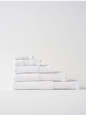 Linen House 550 GSM Eden Face Washer (White) - 33x33cm