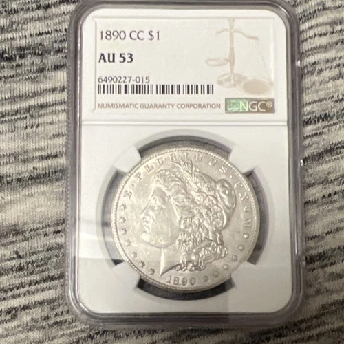 Morgan Dollar 1890 Carson City $1 Silver Coin NGC AU53 Circulated KM#110