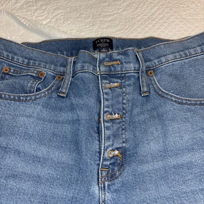 J.CREW Essential Straight Jeans Size 31 Raw Hem