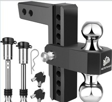 Metoware Adjustable Drop Hitch - Aluminum Tow Hitch Fits 2-inch Receiver - Heavy Metoware Adjustable Drop Hitch - Aluminum Tow Hitch Fits 2-inch Receiver - Heavy